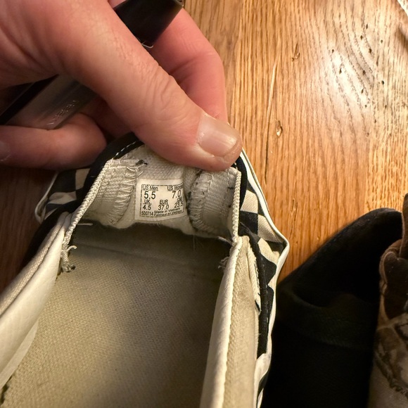 Vans Slip-On Sneakers in Black and White Checkerboard Mens Size 5 1/2 - Picture 16 of 16